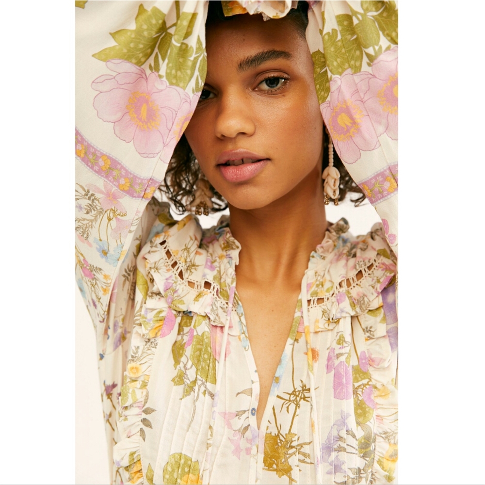 New spell designs FP wild bloom midi dress cream L - Picture 2 of 8